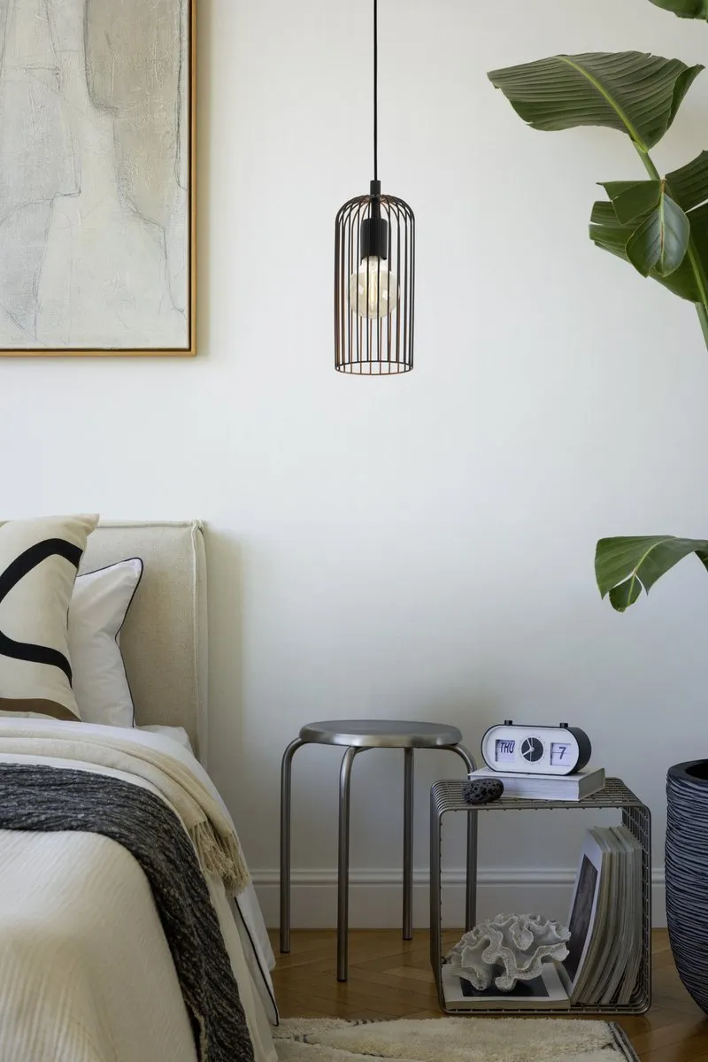 Eglo Roccamena Hanglamp - 130cm - Zwart/Koper