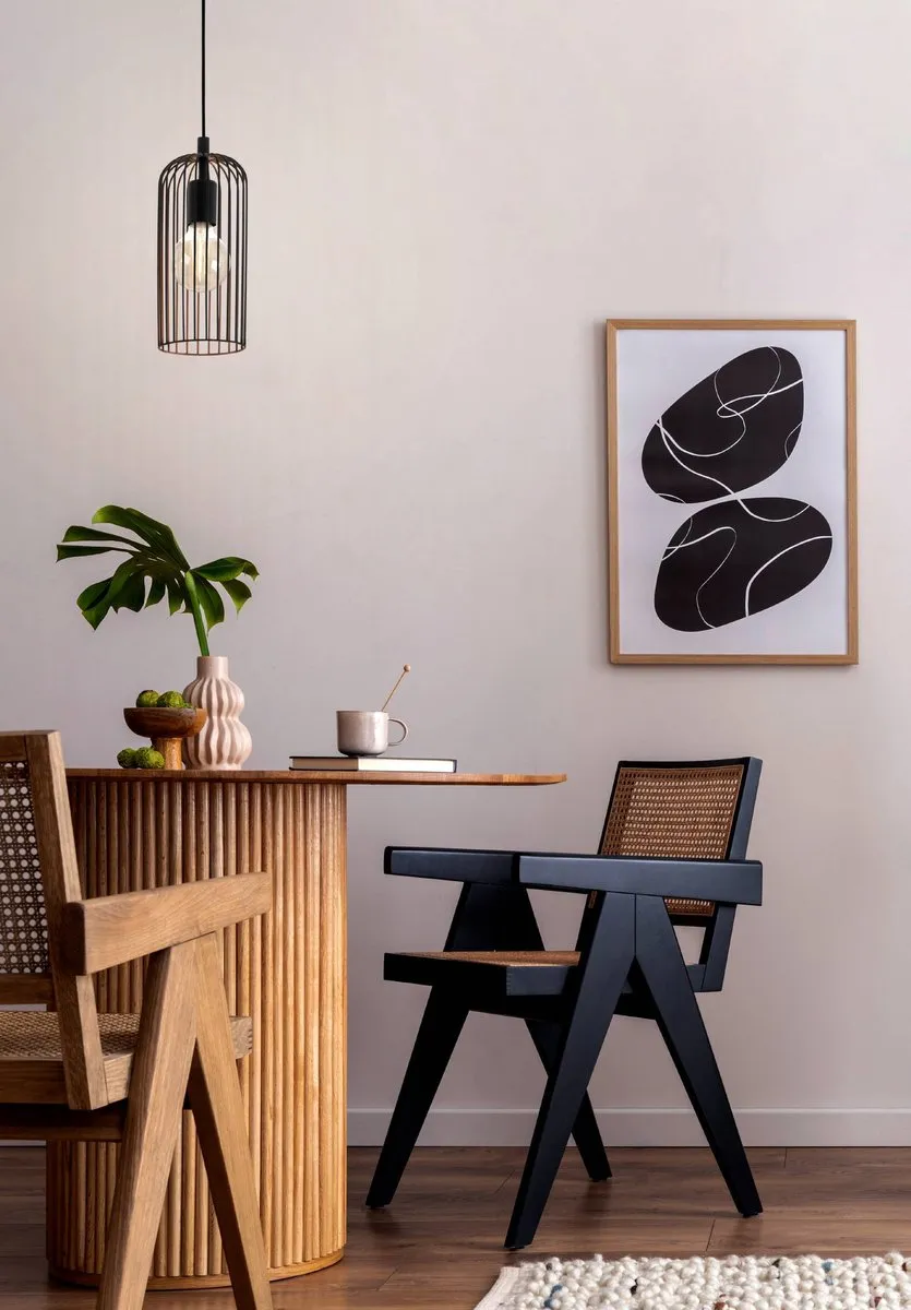 Eglo Roccamena Hanglamp - 130cm - Zwart/Koper - afbeelding 6 van 6