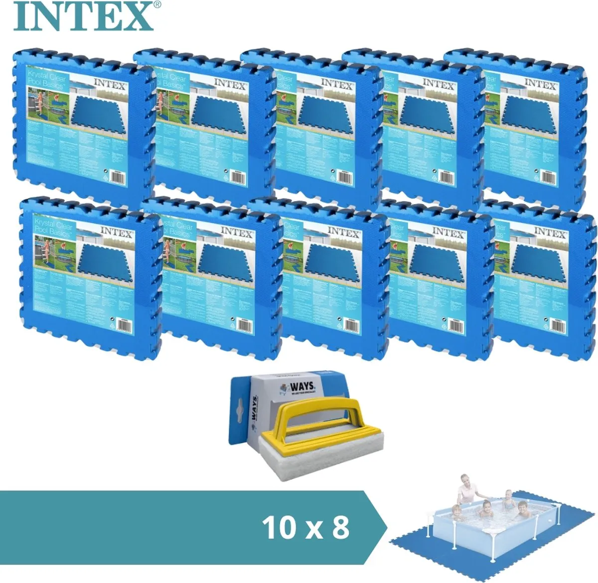Intex 29081 Zwembadtegels Blauw