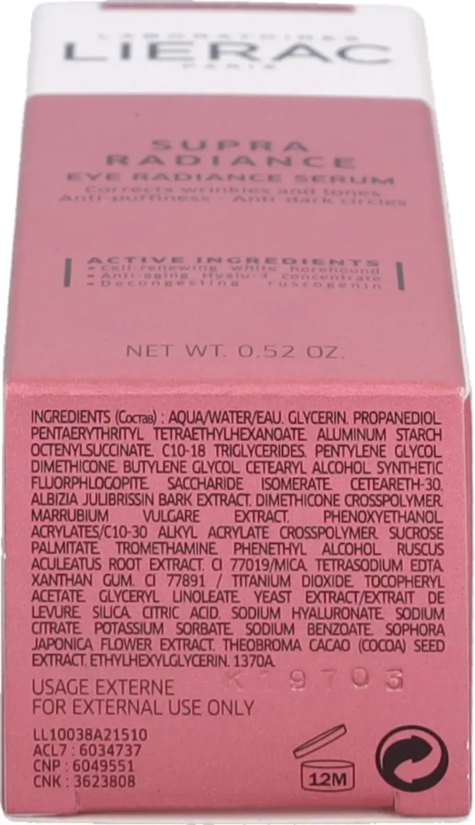 Lierac Supra Radiance Eye Serum 15ml - afbeelding 6 van 6