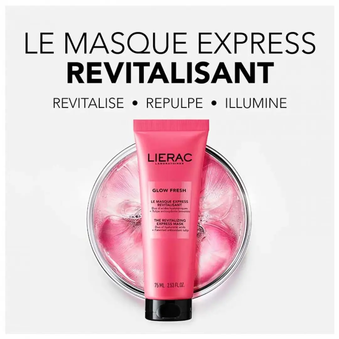 Lierac Glow Fresh Express Revitaliserend Masker 75ml - Roze