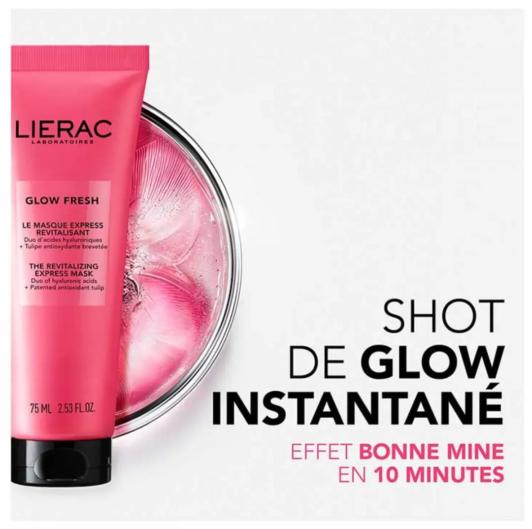 Lierac Glow Fresh Express Revitaliserend Masker 75ml - Roze