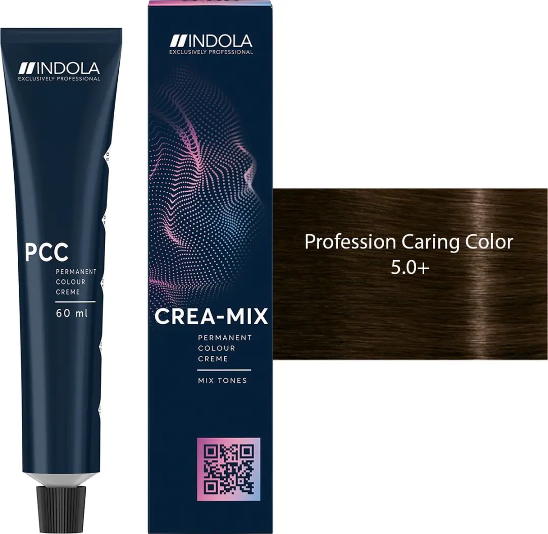 Indola Profession Permanent Caring Color 5.0+ Zwart 60ml