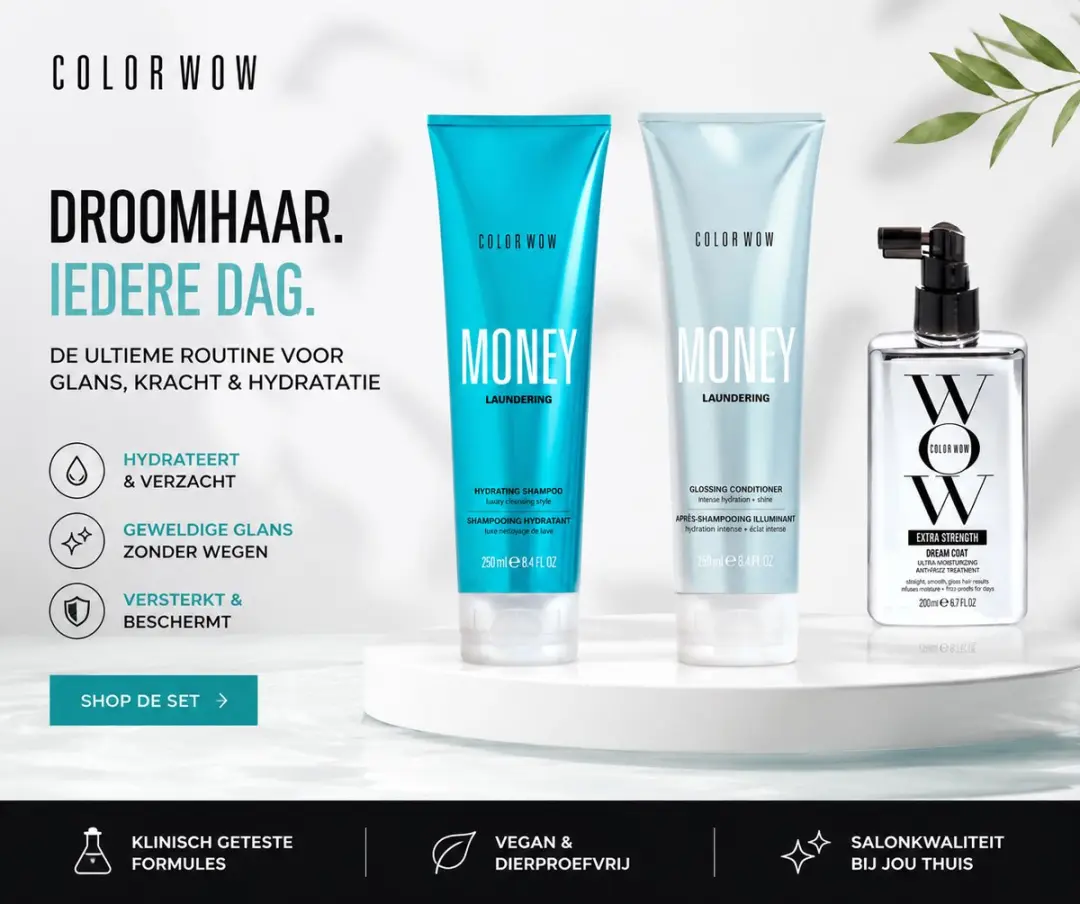 Color Wow Trio Geldwassen Hydraterende Shampoo 250ml + Glossing Conditioner 250m