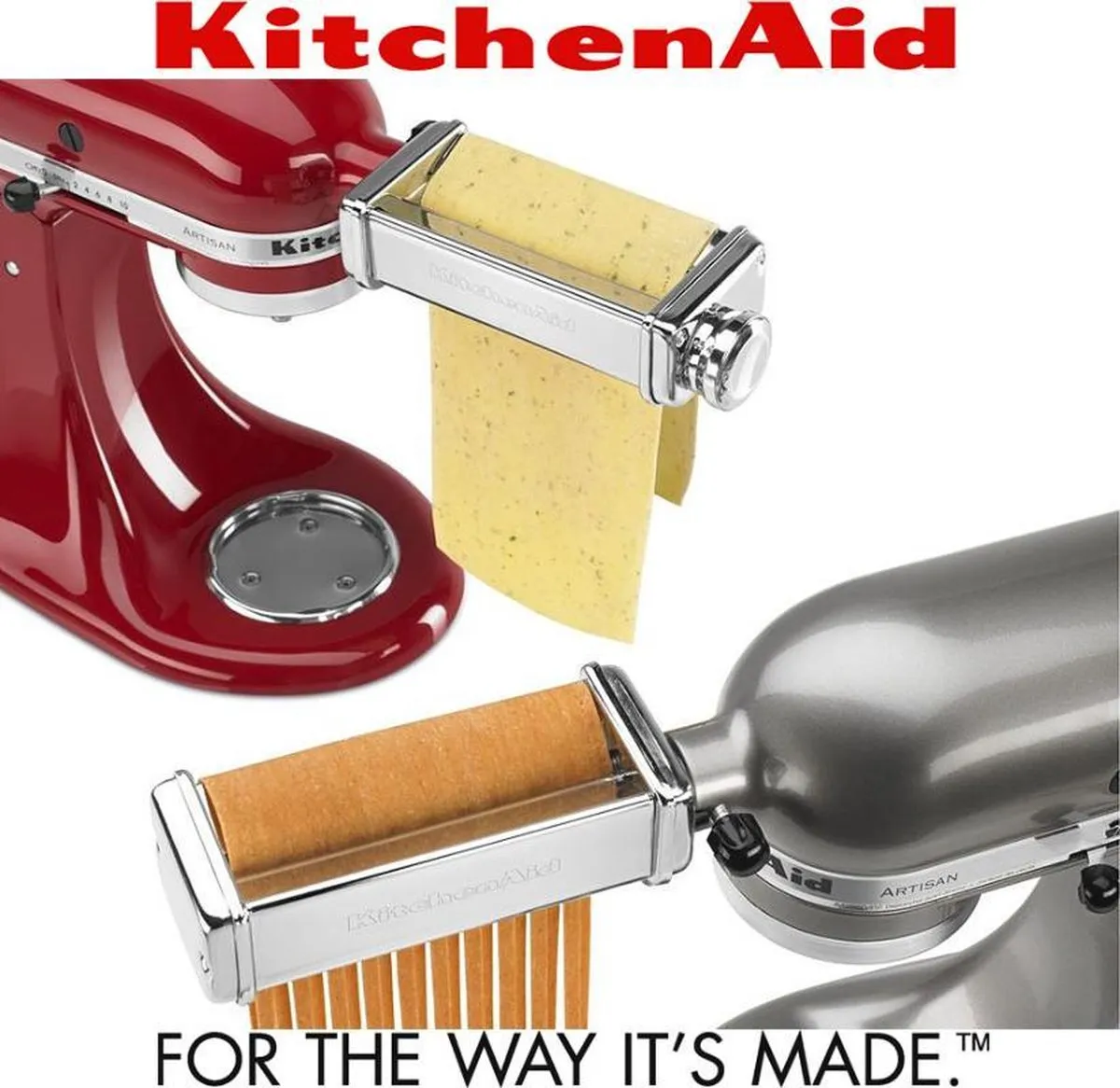 KitchenAid 5KSMPRA Pastaroller met reinigingsborstel - Grijs