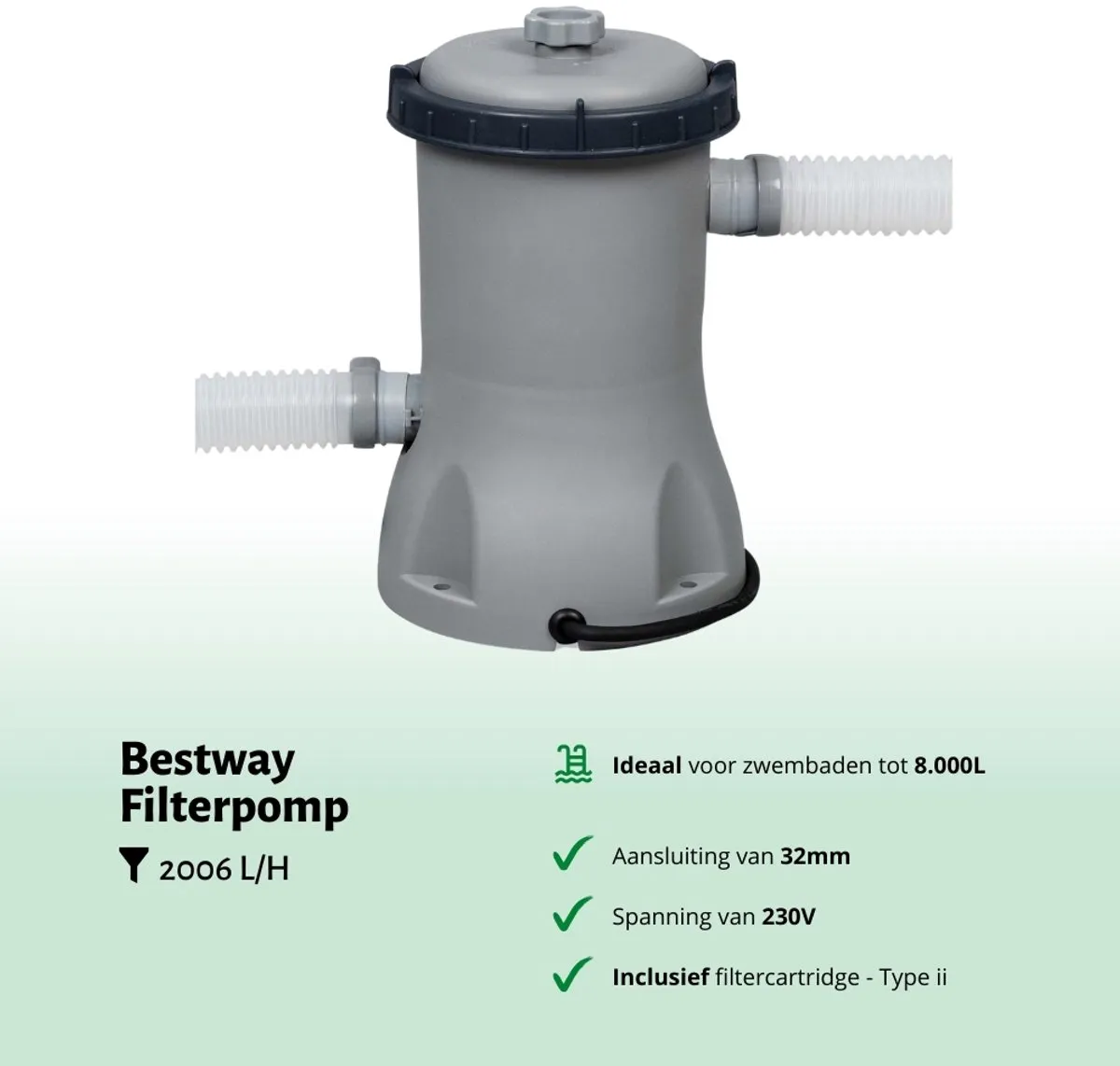 Bestway Cartridge Filterpomp 6942138967920 - 2.006 L/u