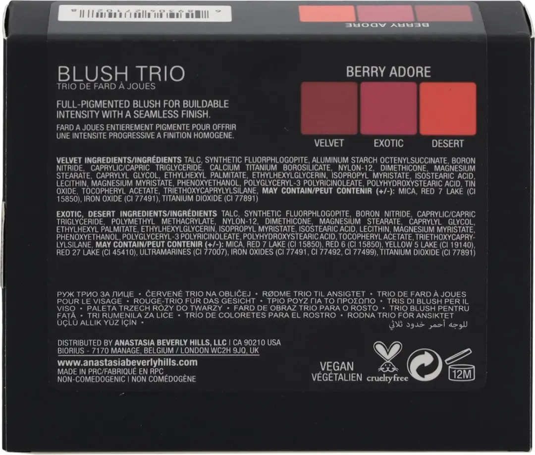 Anastasia Beverly Hills Blush Trio #02 Berry Adore - 9g