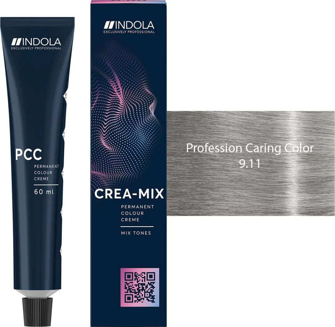 Indola Profession Permanent Caring Color 9.11 60ml - Zwart