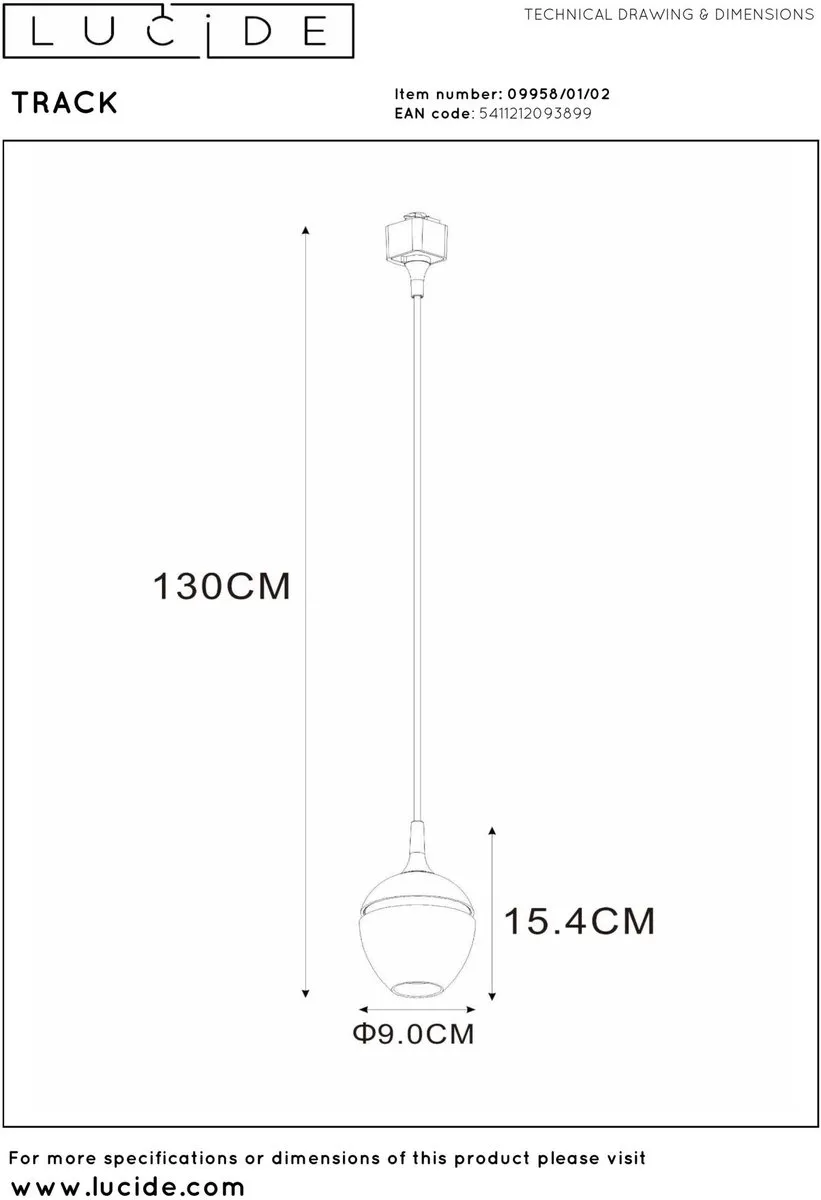 Lucide Track Preston Hanglamp GU10 - Mat Goud/Messing