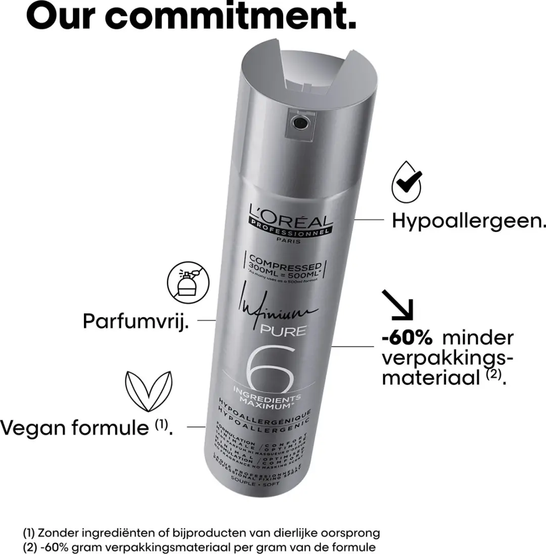 L'Oréal Professionnel Infinium Soft Haarlak 300ml - Lichte fixatie