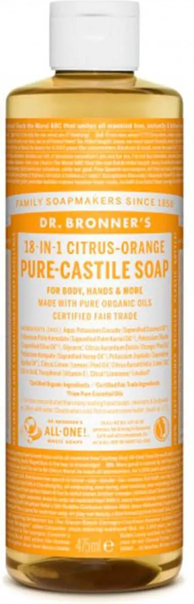 Dr. Bronner's Vloeibare Zeep 475ml - Citroenzuur