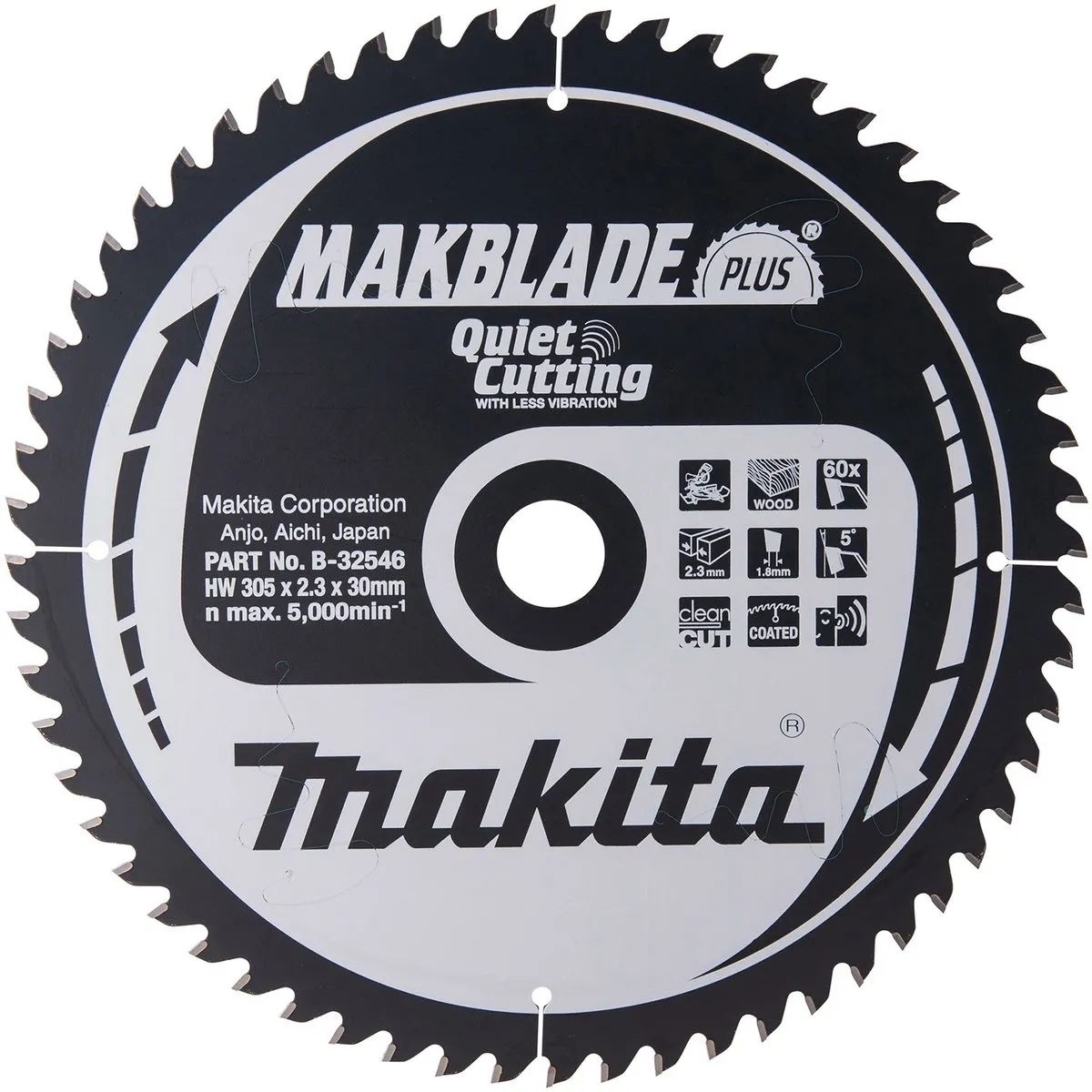 Makita MAKBLADE+ Zaagblad B-32546 305x30x60T