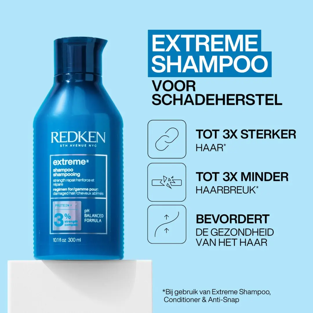 Redken Extreme Duo Beschadigd Haar - Shampoo & Conditioner 300ml + One United 30ml