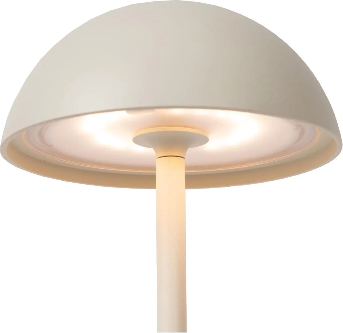 Lucide JOY Oplaadbare Tafellamp - Ø12cm LED 3000K Wit
