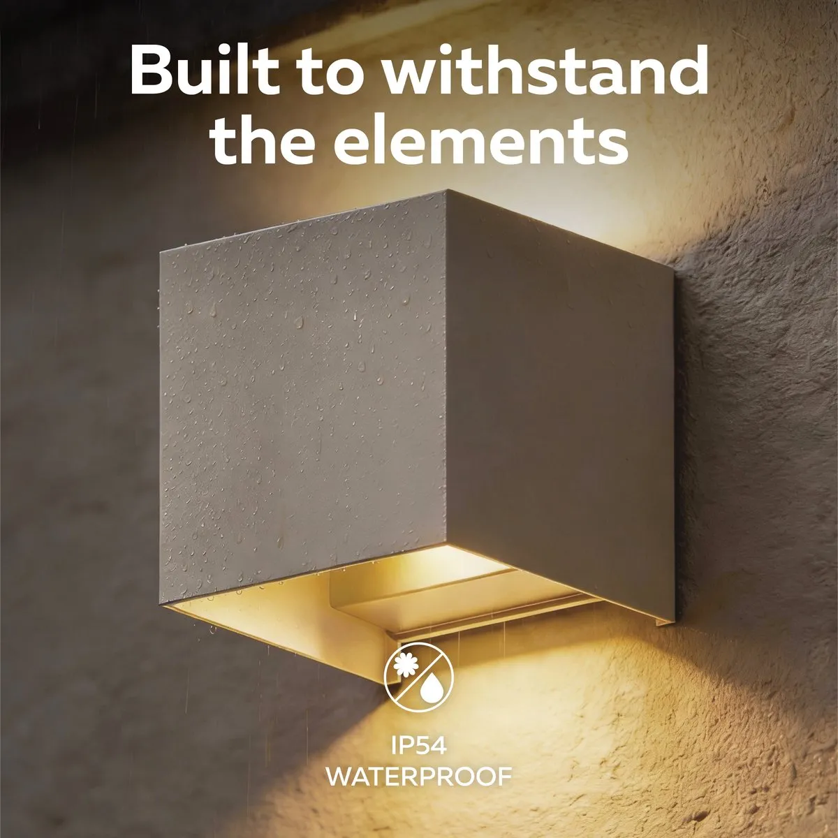 Calex Bari Wandlamp Zand - 2 Stuks - 7W Warm Wit