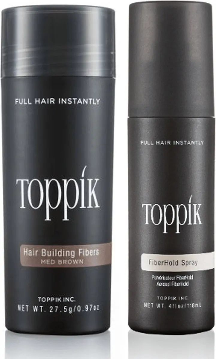 Toppik Hair Fibers Middenbruin + Fiberhold Spray