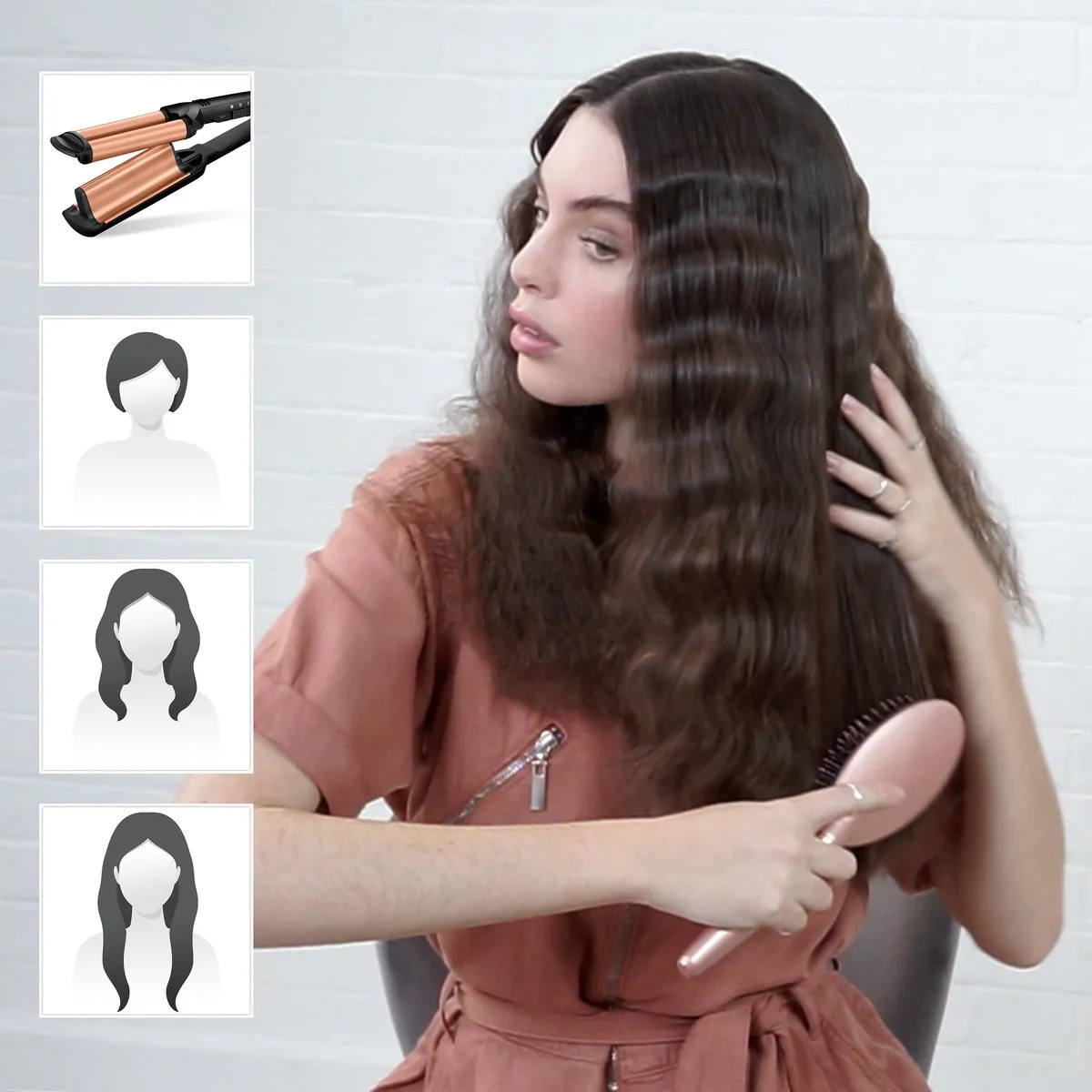 Babyliss Deep Waves W2447E Krultang 49mm - 160-200°C - Zwart