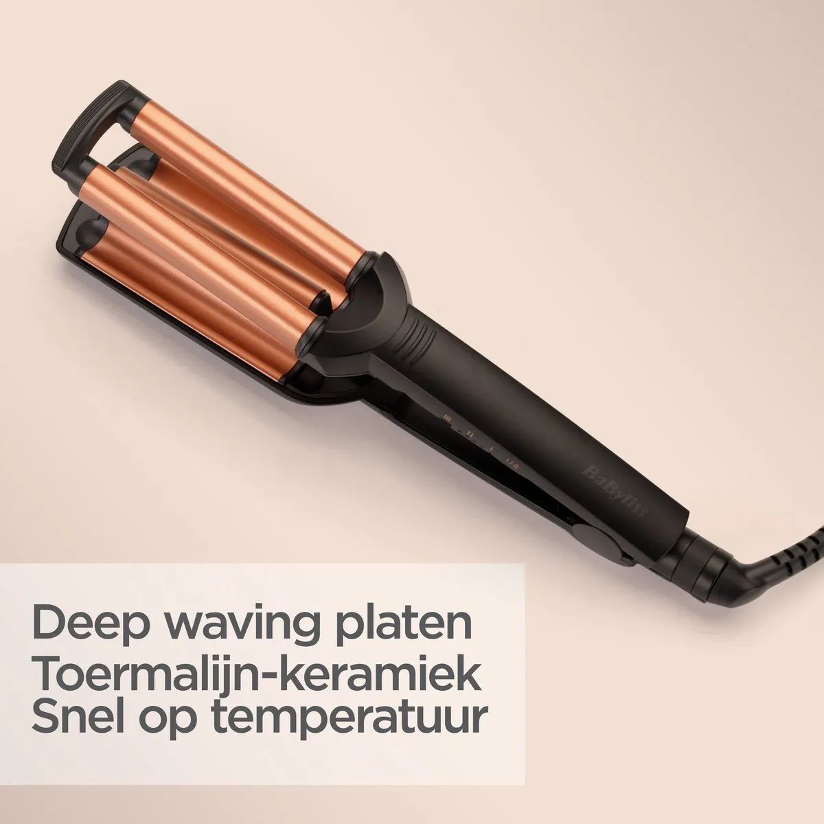 Babyliss Deep Waves W2447E Krultang 49mm - 160-200°C - Zwart
