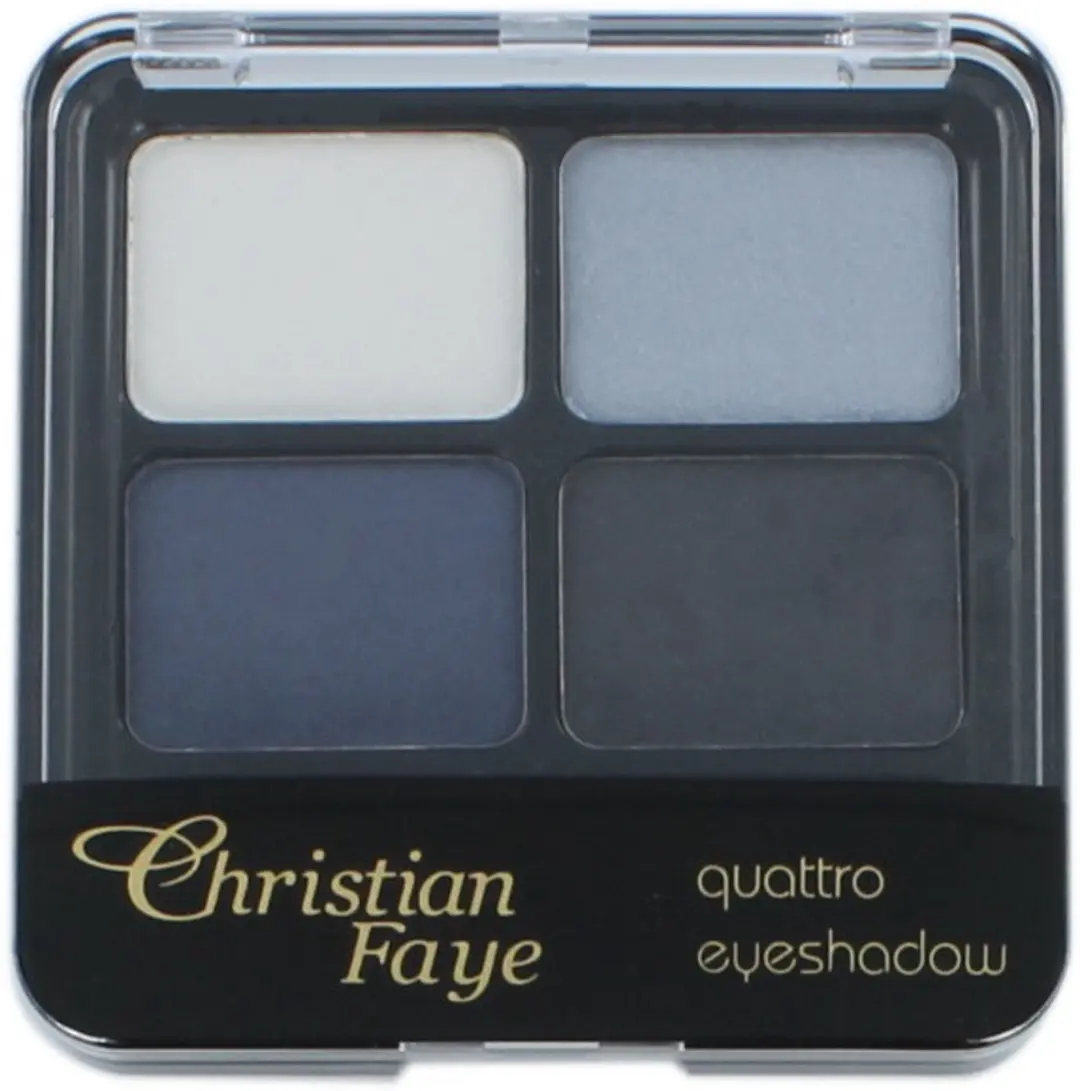 Christian Faye Quattro Eyeshadow Palette - 4 Kleuren - 52g - Blauw