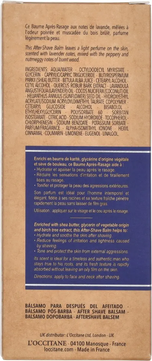 L'Occitane Homme Aftershave Balm 75ml