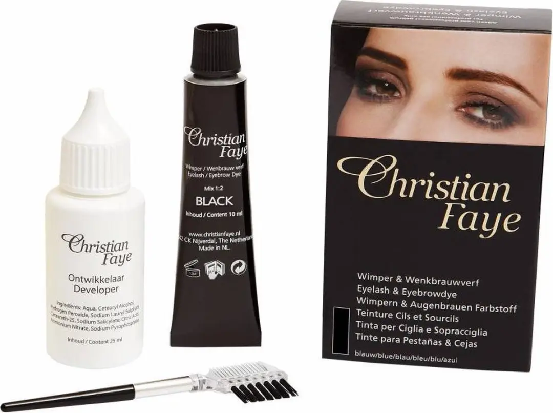 Christian Faye Wimper en Wenkbrauwverf Black - 40ml