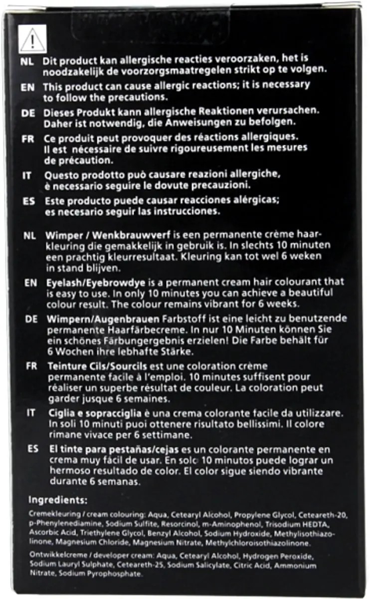 Christian Faye Wimper en Wenkbrauwverf Black - 40ml