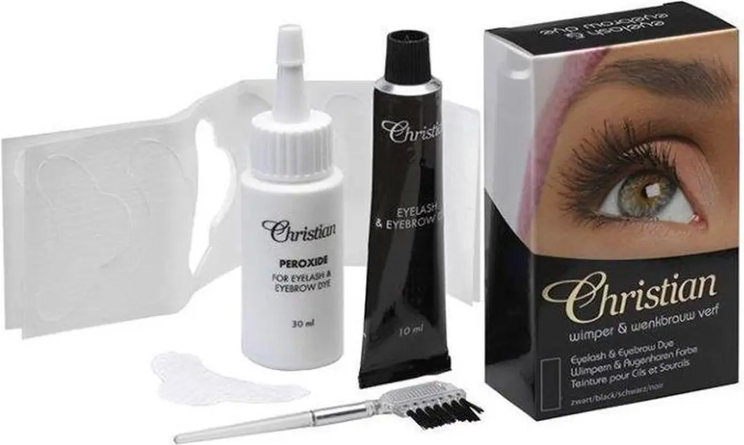 Christian Faye Wenkbrauw- en Wimperverfkit – Zwart - afbeelding 6 van 6