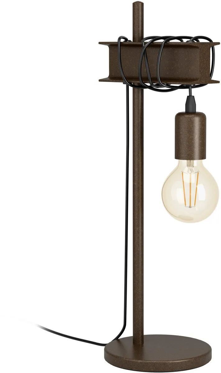 Eglo Townshend 4 Tafellamp - 50cm - Zwart/Bruin