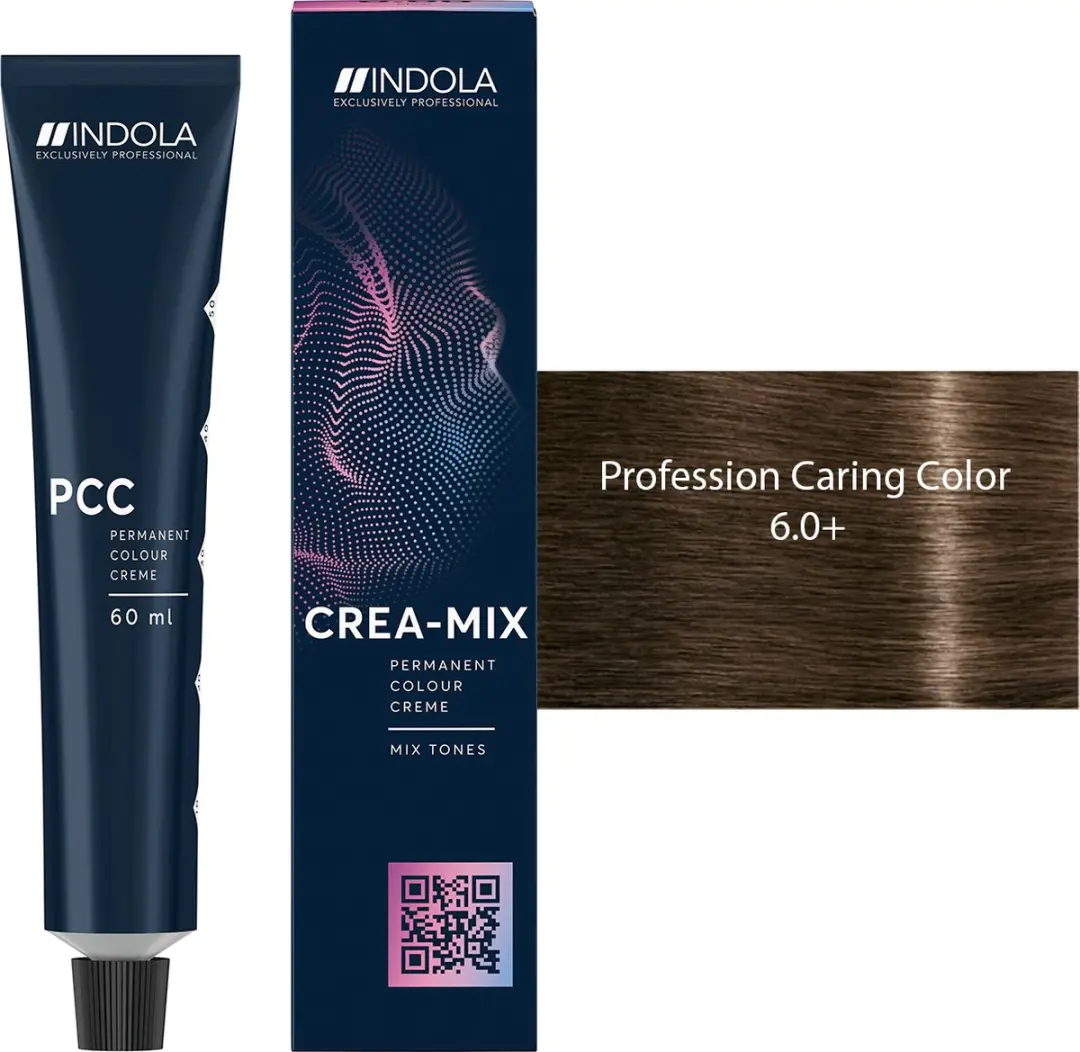 Indola Profession Permanent Caring Color 6.0+ Zwart 60ml
