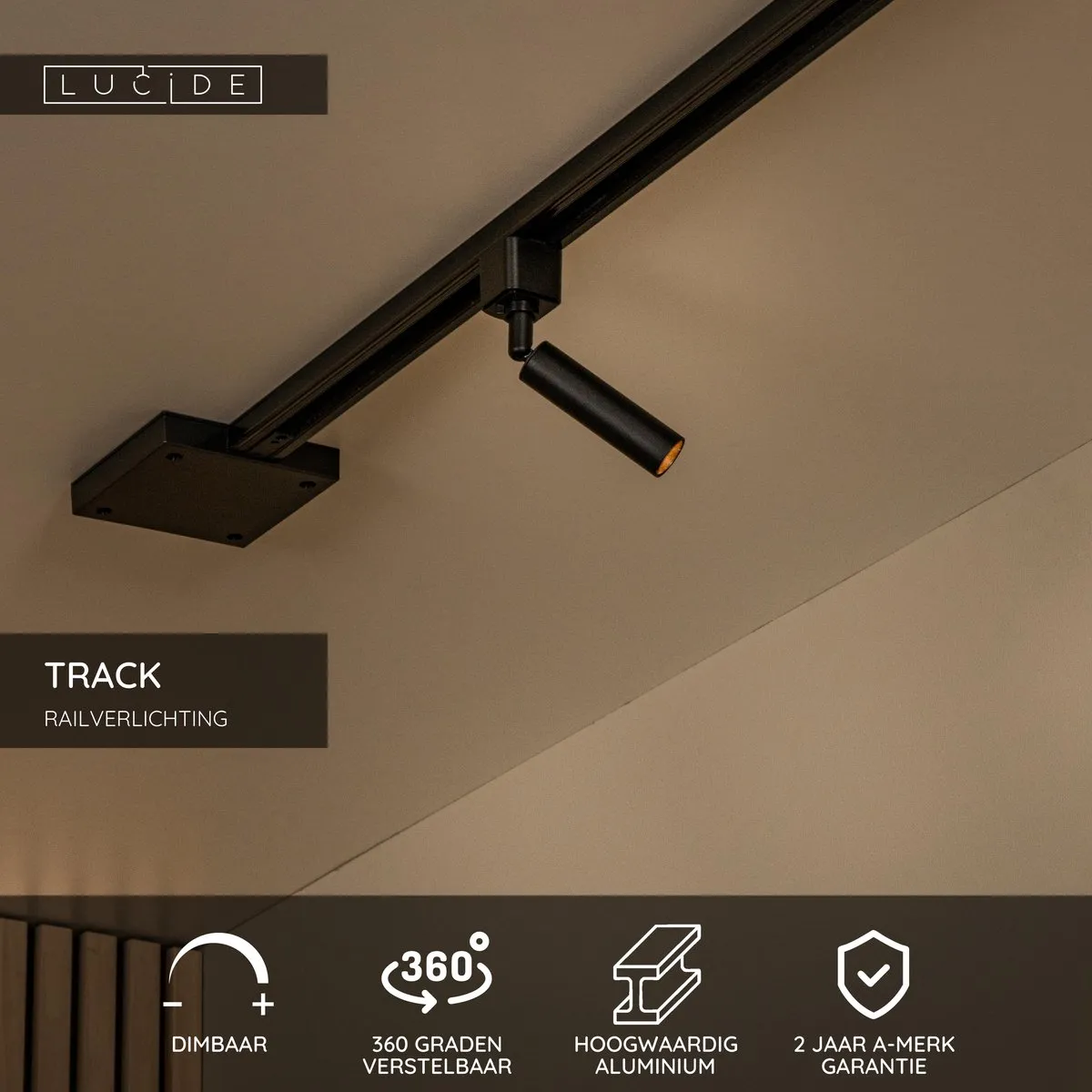 Lucide Track Keoni Railspot G9 - 1 Lichtpunt - Zwart
