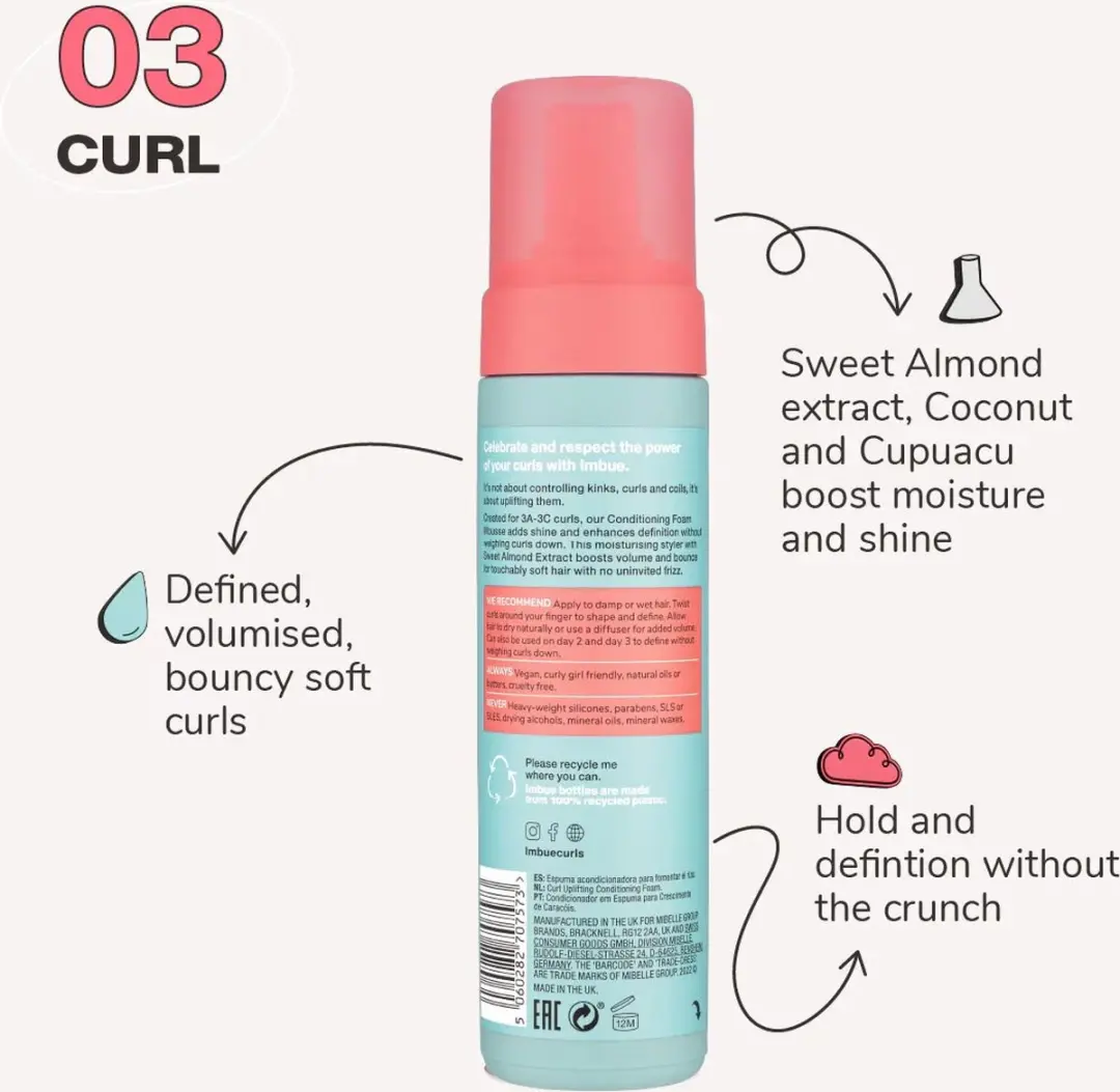 Imbue Curl Up Lifting Conditioning Foam 200ml