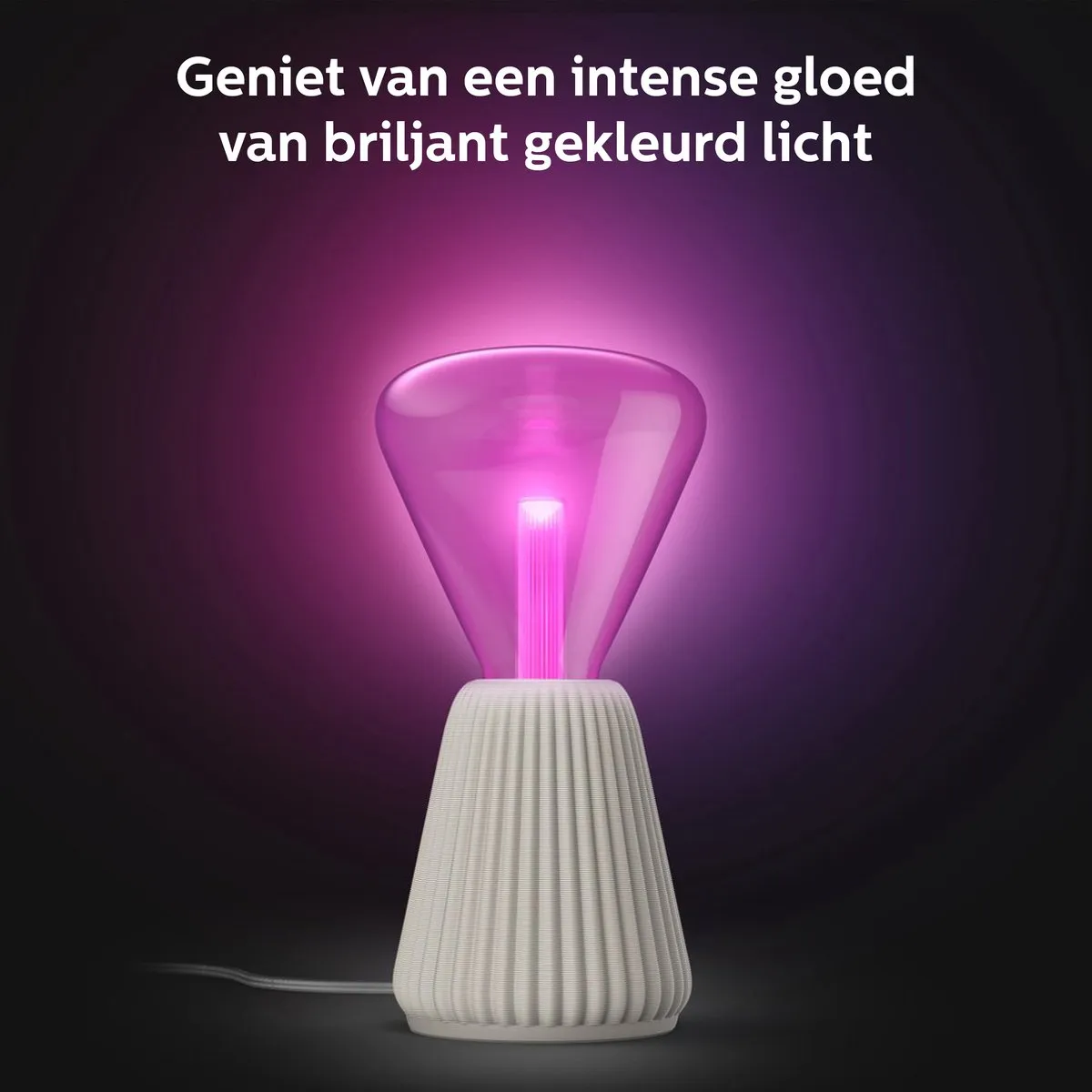 Philips Hue Lightguide 3D Tafellamp - Zandkleur - E27 RGBW