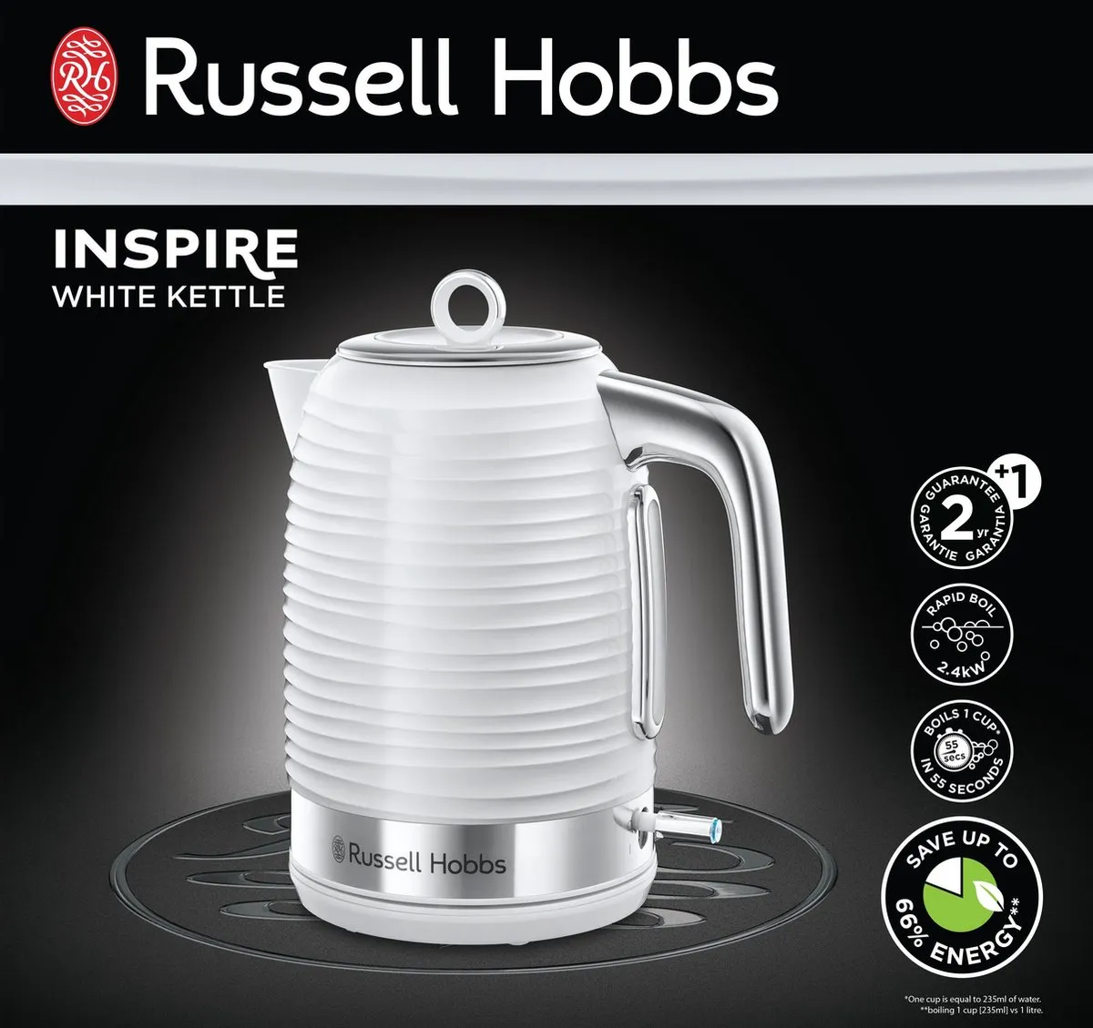 Russell Hobbs 24360-70 Waterkoker 2400W 1.7L - Wit - afbeelding 6 van 6