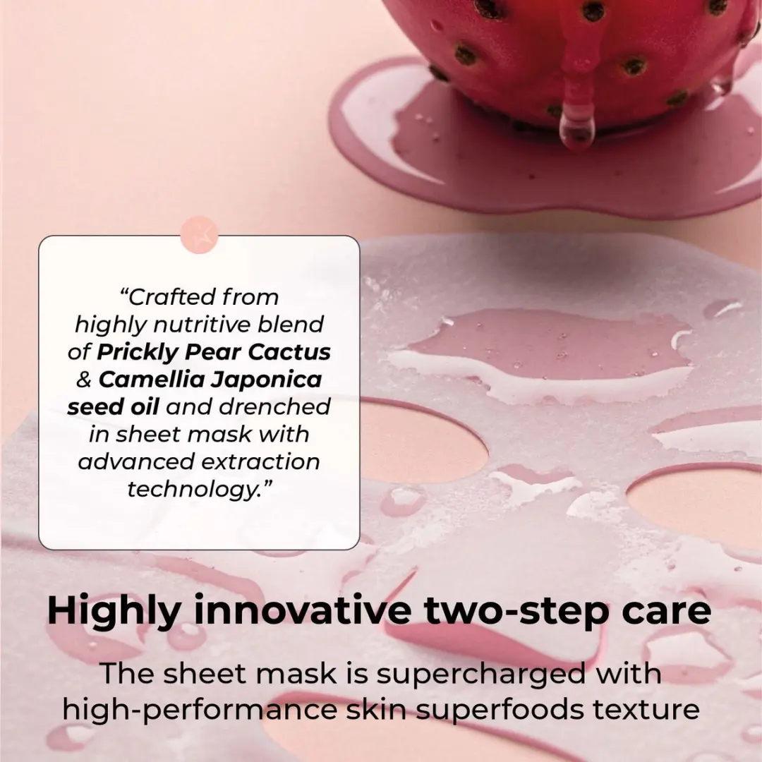 Starskin Orglamic Pink Cactus 2-Stappen Gezichtsmasker - 4 Stuks