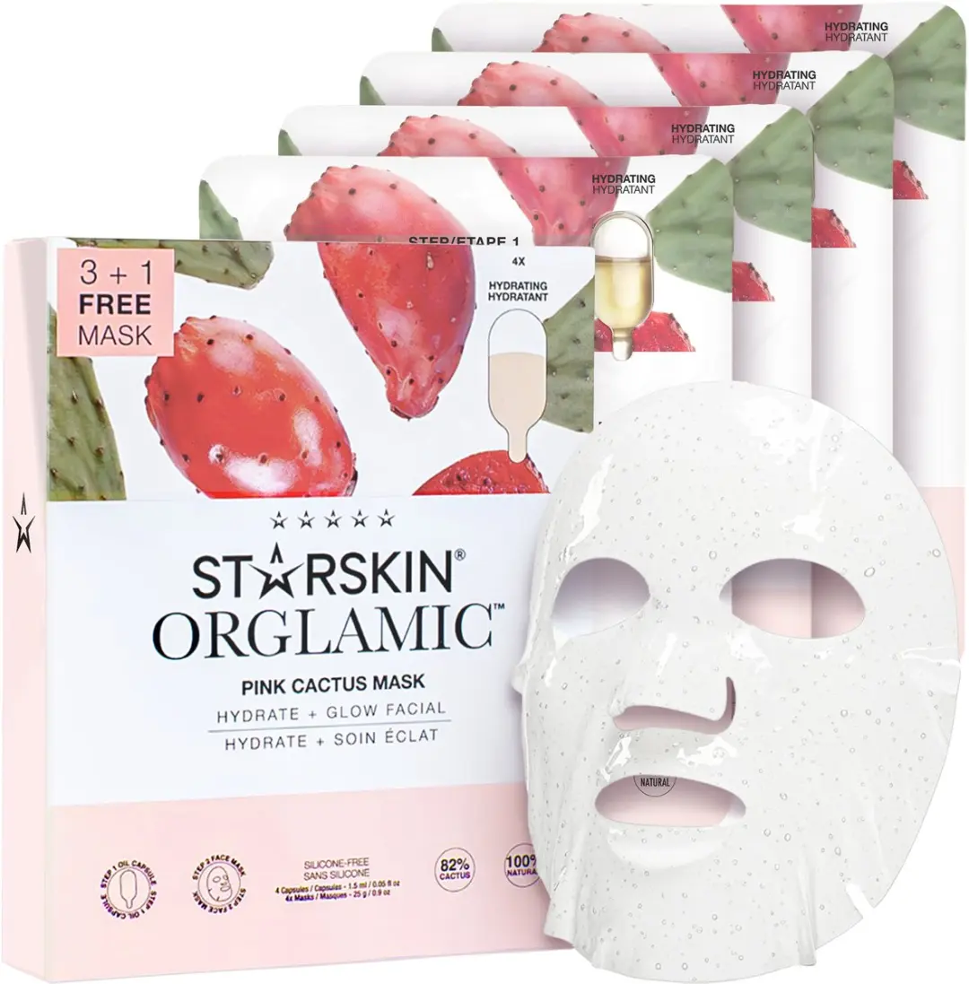 Starskin Orglamic Pink Cactus 2-Stappen Gezichtsmasker