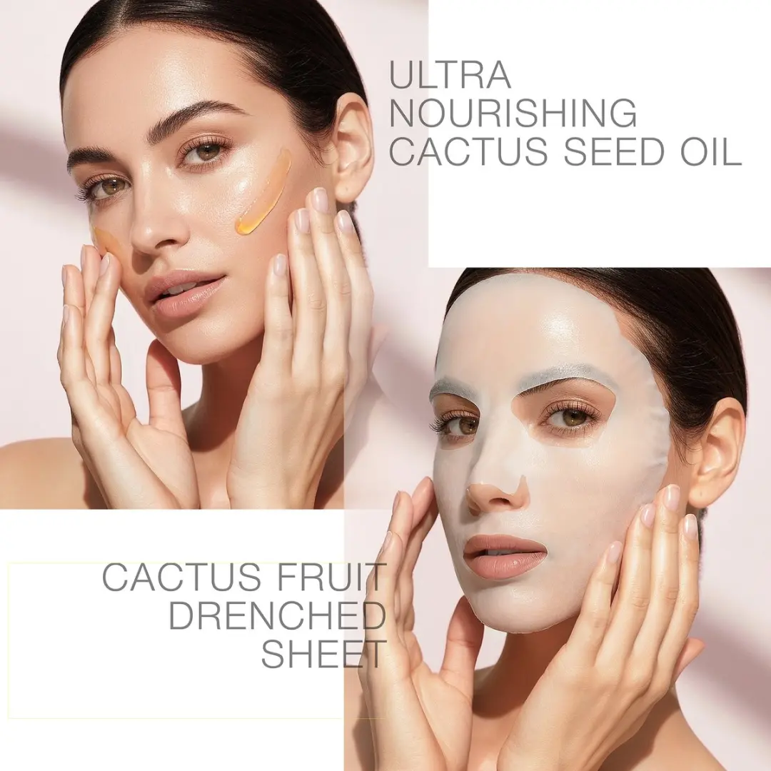 Starskin Orglamic Pink Cactus 2-Stappen Gezichtsmasker - 4 Stuks