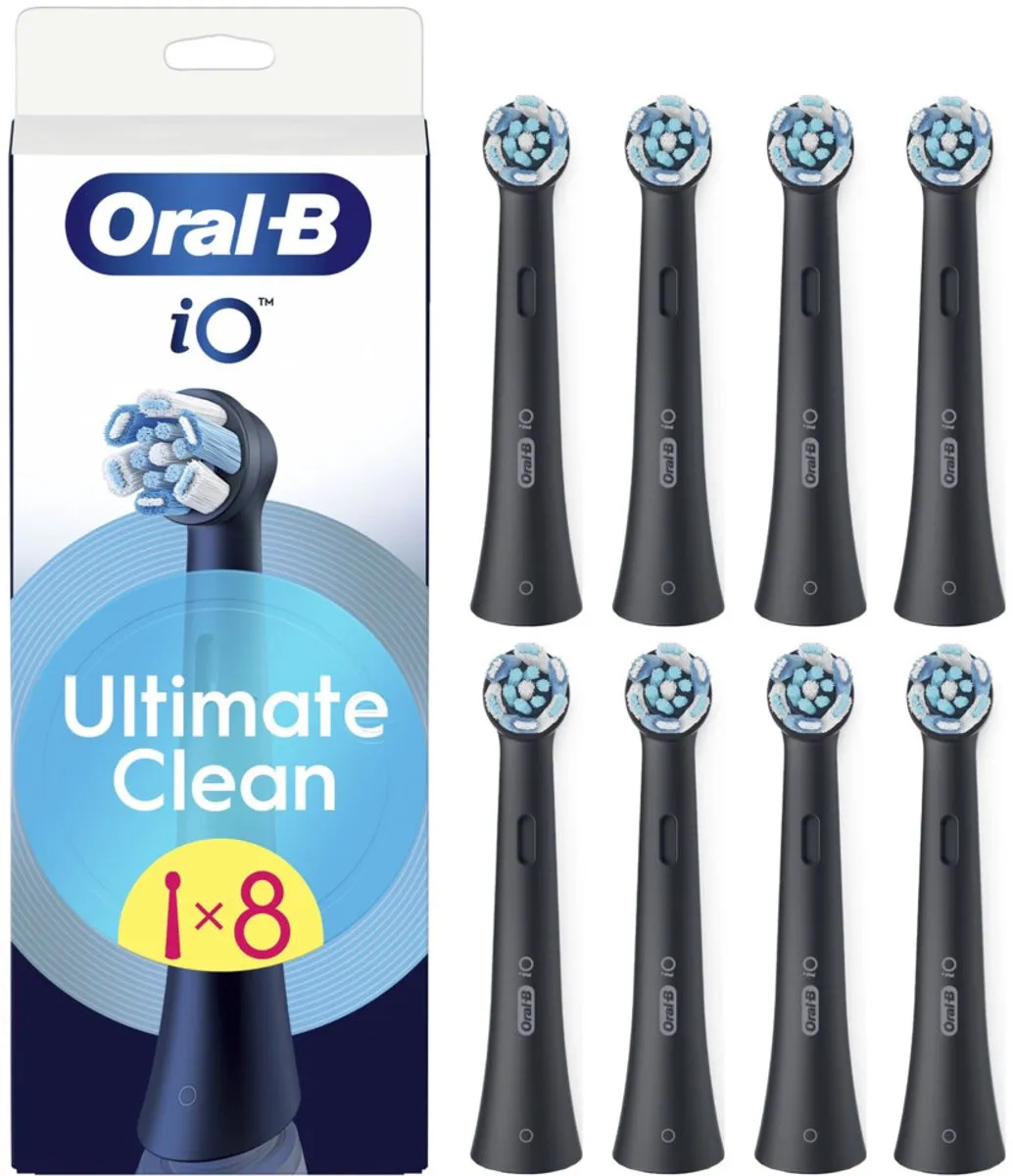 Oral-B iO Ultimate Clean Opzetborstels 8 Stuks - Zwart