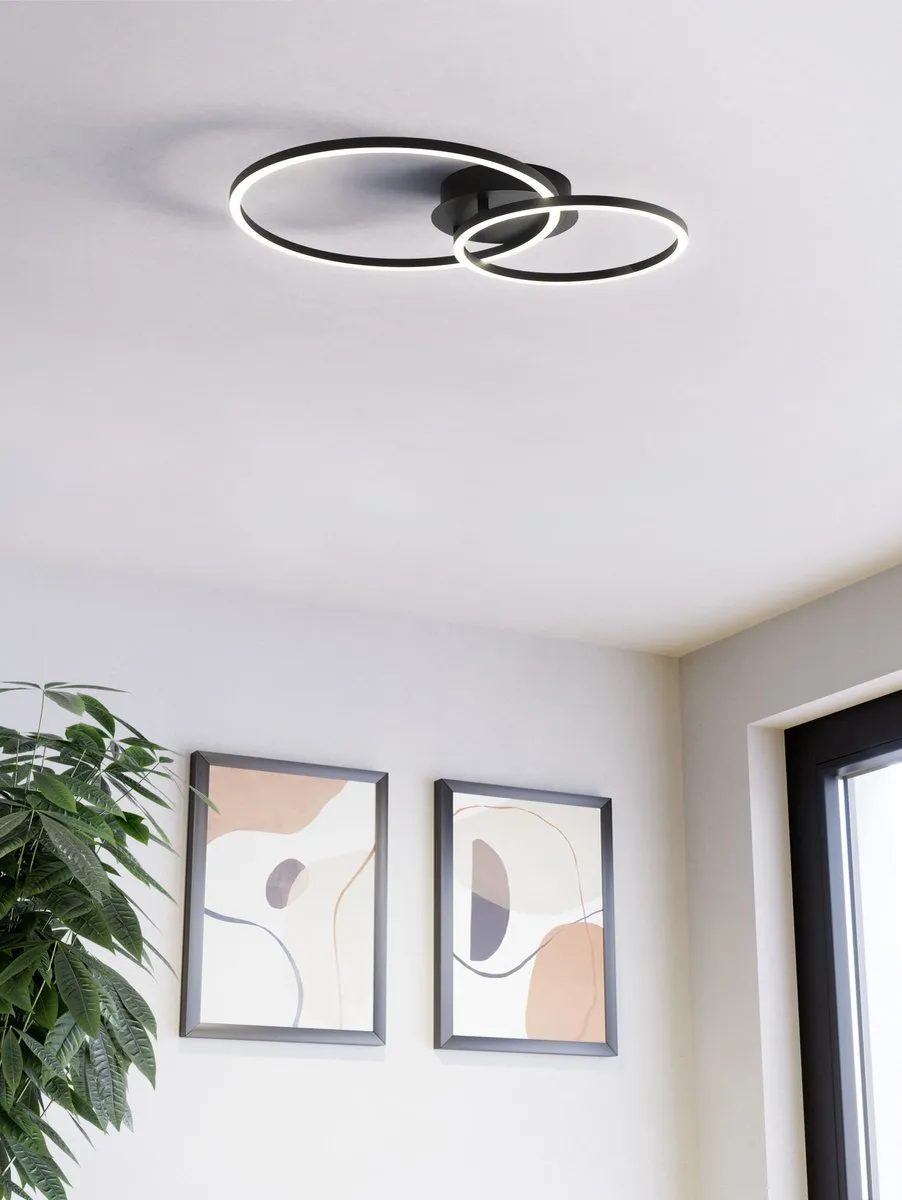 Eglo Mottafolone Plafondlamp LED 41,5cm - Zwart
