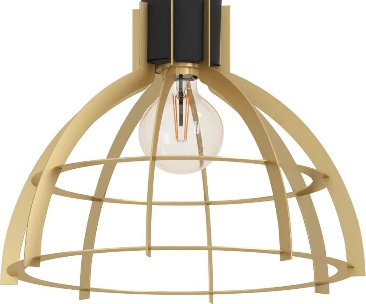 Eglo Stillington Hanglamp E27 - 3 Lichtpunten - Ø41,5cm - Zwart/Goud