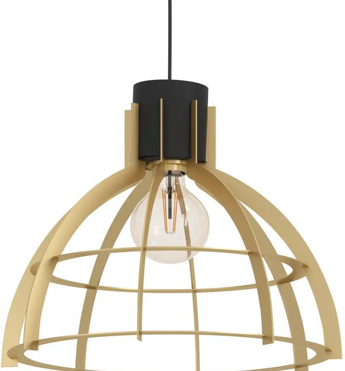 Eglo Stillington Hanglamp E27 - 3 Lichtpunten - Ø41,5cm - Zwart/Goud