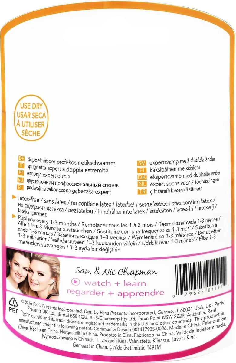 Real Techniques Makeup Sponge Oranje/Roze