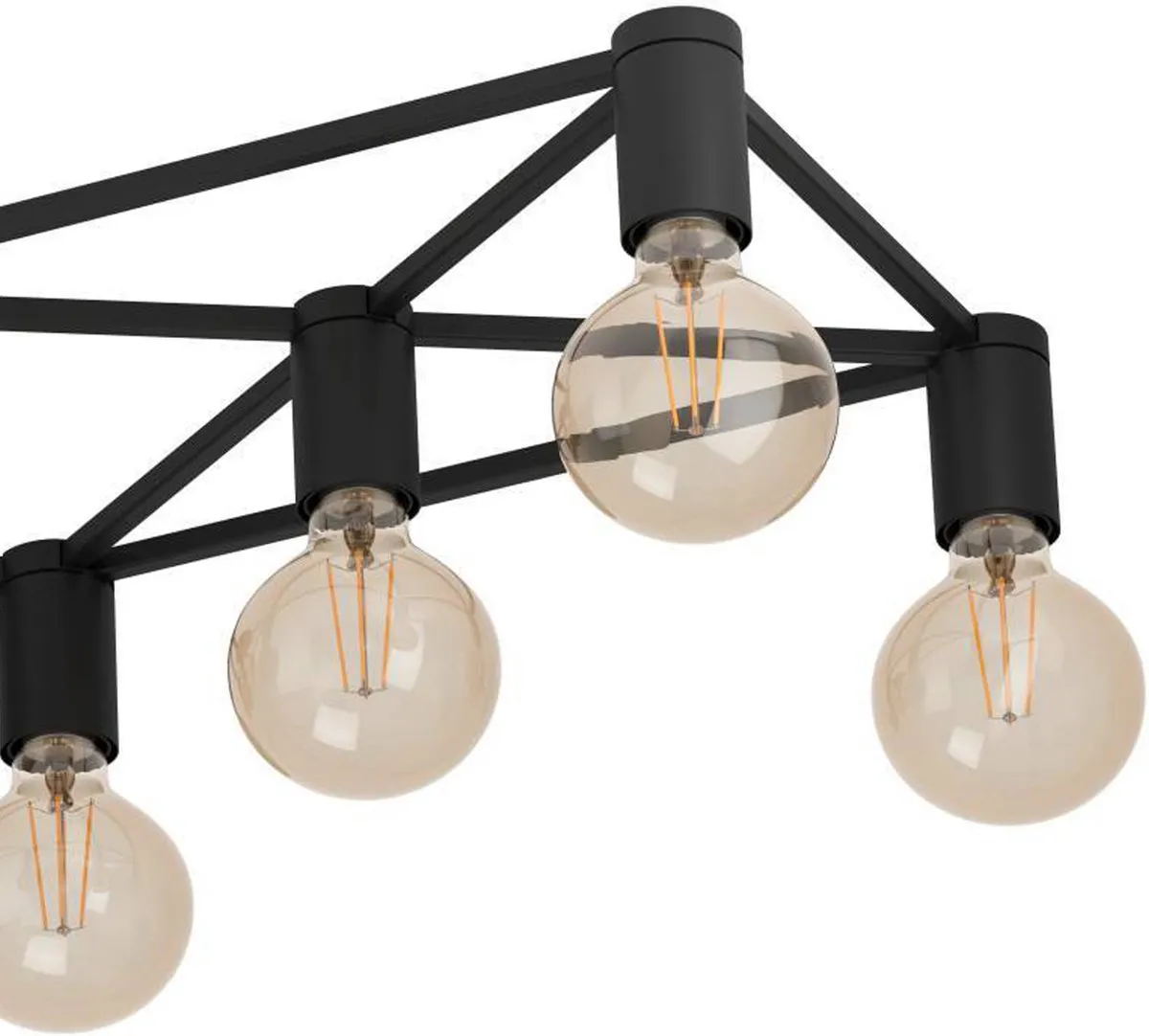 Eglo Speke Plafondlamp E27 - 5 Lichtpunten - 156cm - Zwart