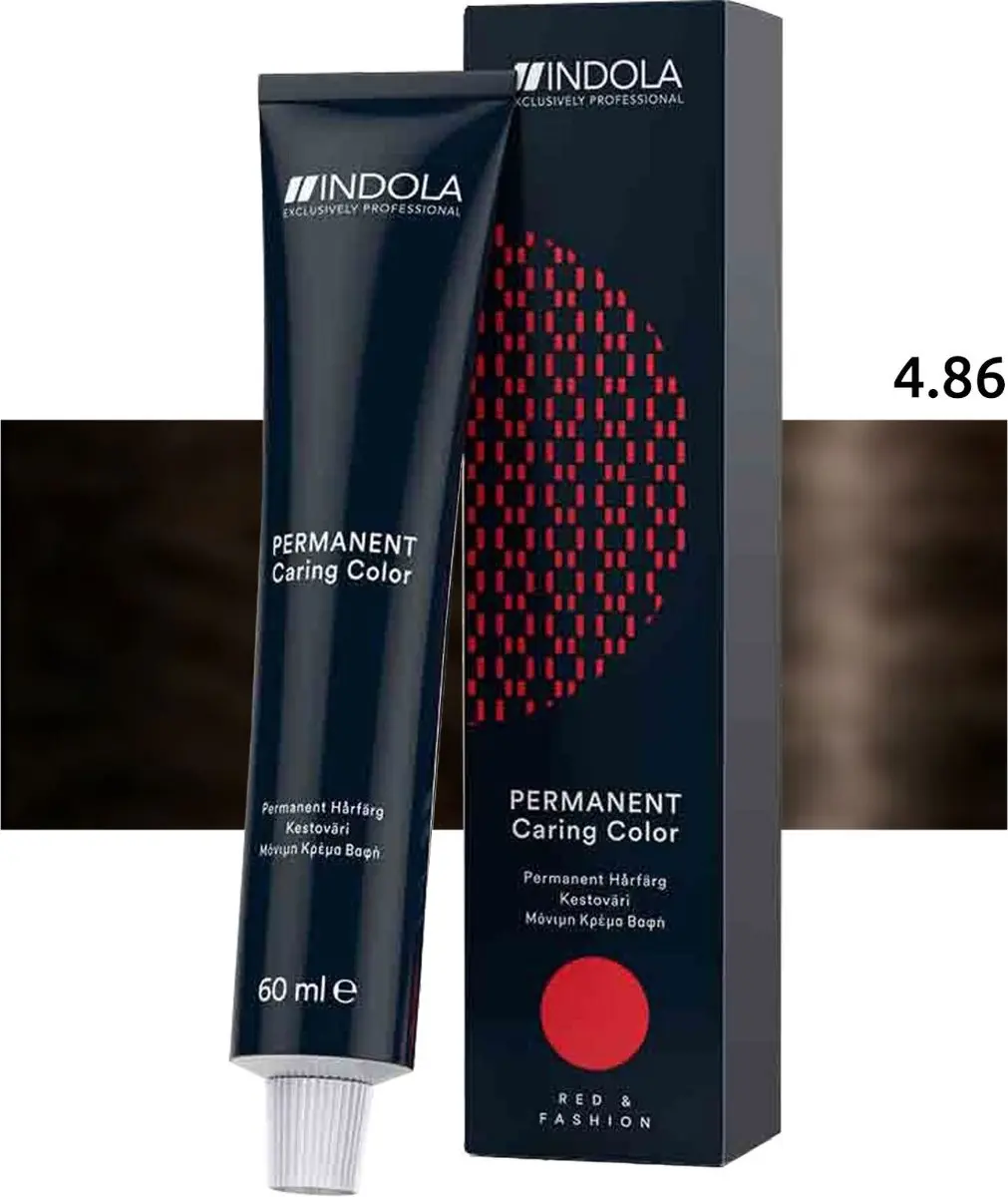 Indola Profession Permanent Caring Color 4.86 60ml