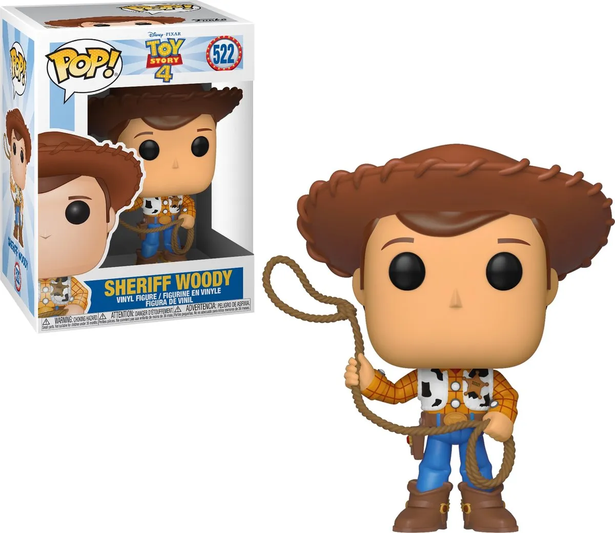Funko POP! Woody Toy Story 4 FUN37383 - 10cm - Multicolor