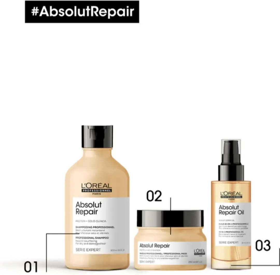 L'Oréal Professionnel Absolut Repair Haarmasker 250ml - 3 Stuks