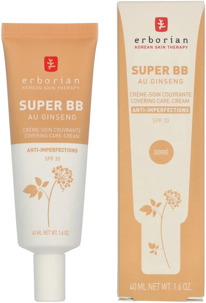 Erborian Crème Super BB Ginseng Doré 40ml - Lichte huidskleur