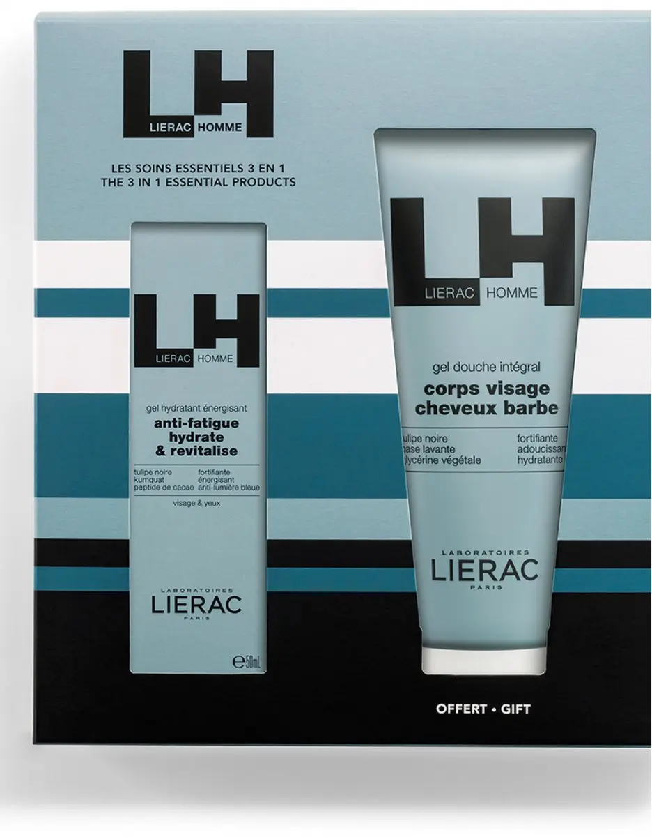Lierac Homme Énergisant Gel Hydratant 50ml + Douche 200ml