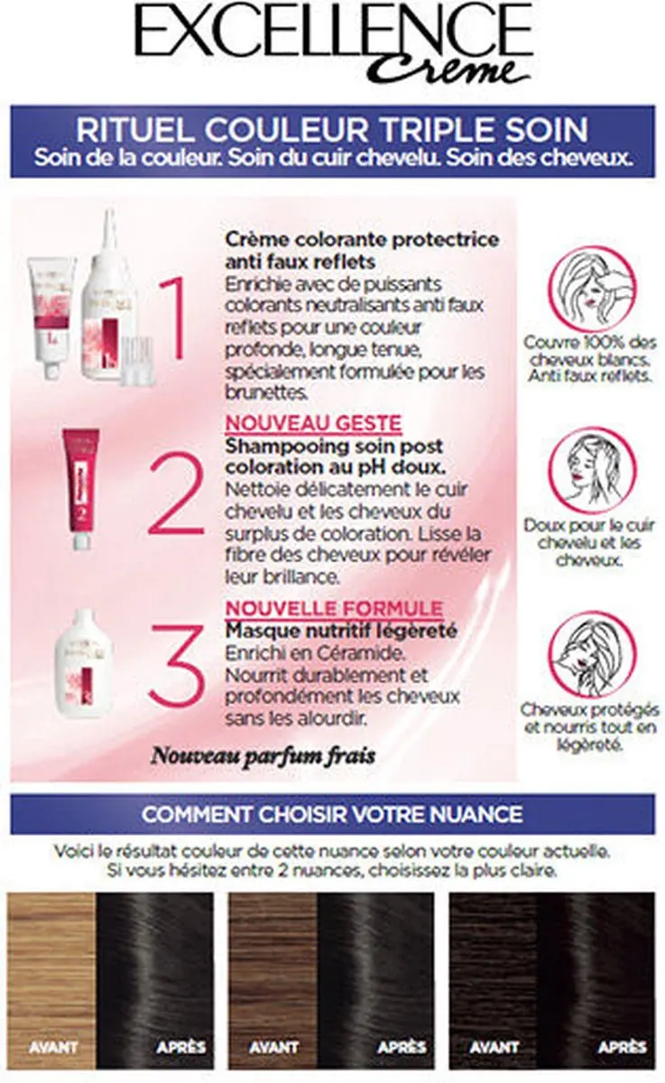 L'Oréal Paris Excellence Brunette Permanent 192ml - Diep Donker Bruin