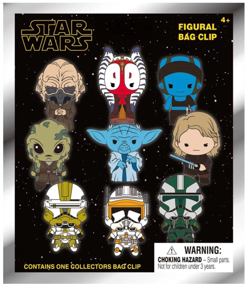 Star Wars Episode III 3D PVC Bag Clips - 24 Stuks