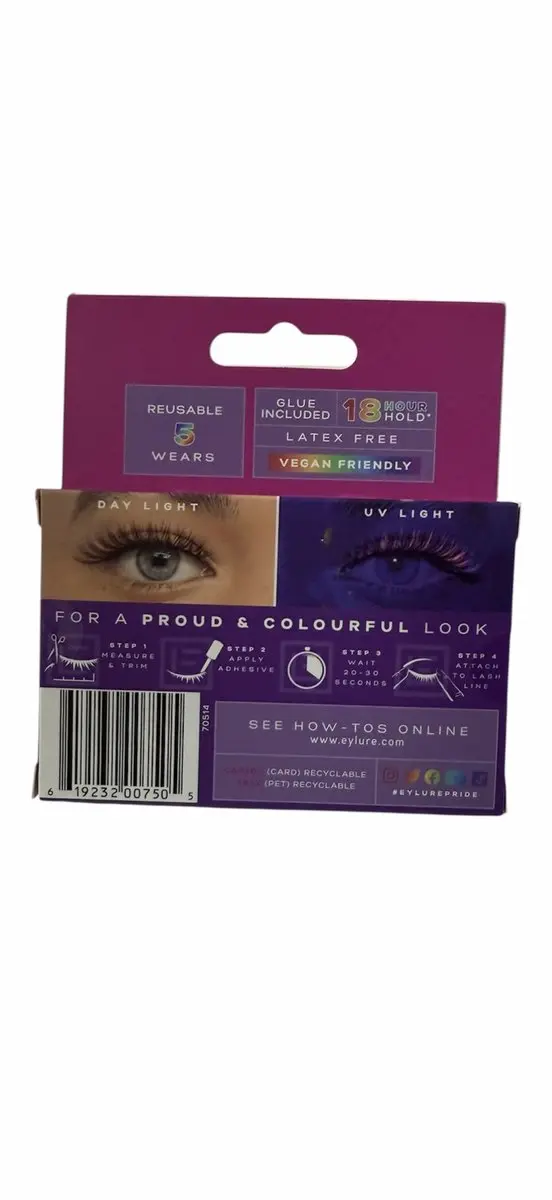 Eylure London Glow In The Dark UV Wimpers - 3 Stuks